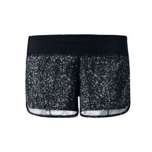Lululemon Women's Speed Short Mini Splatter White Black / Black Size 6 Stretch